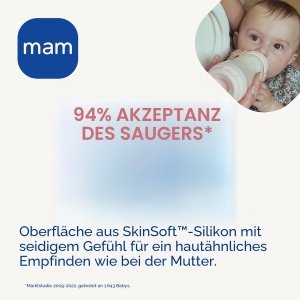 Sticla pentru bebelusi MAM Easy Start Anti-Colic, 260ml, 2 buc, silicon SkinSoft - Img 3