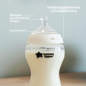 Sticla pentru bebelusi Tommee Tippee Natural Start, 340 ml, 4 bucati - Img 3