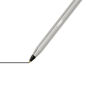 Stilou Bic Cristal ReNew 501036, negru, cu 2 mine de rezerva, design sustenabil - Img 6