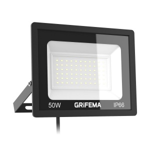 Stralucitor LED 50W GRIFEMA, 5500LM, 6500K, Negru