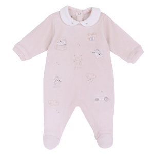 Strampler pentru bebelusi Chicco, din chenille, maschinenwaschabil, 0-24 luni
