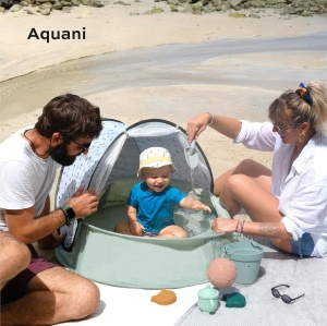 Strandmuschel Babymoov Aquani Provence - 3-in-1 cu UV Protectie LSF 50, Planschbecken si Reisebett - Img 2