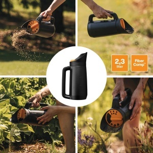 Strecurator manual Fiskars Solid, 30 cm, pentru sare, ingrasamant, nisip, plastic armati, negru-portocaliu - Img 3