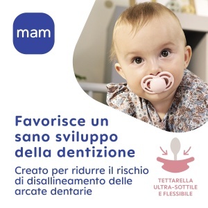 Sucea din silicon MAM Perfect, 6 luni, culoare albastra, cu cutie de sterilizare - Img 3