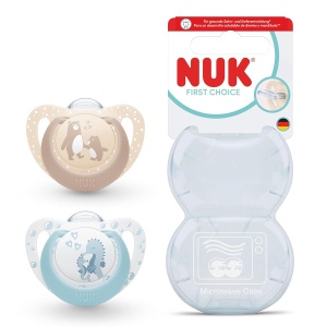 Sucitor ortodontic NUK First Choice pentru bebelusi, 0-6 luni, 2 bucati