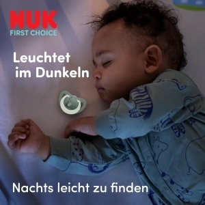 Sucitor ortodontic NUK First Choice pentru bebelusi 6-18 luni, 4 buc, cu design care lumineaza in intuneric - Img 6