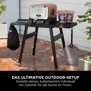 Suport ajustabil Ninja Woodfire cu masa laterala negru pentru gratar si cuptor exterior - Img 6