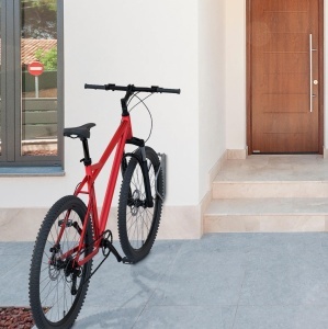 Suport biciclete Relaxdays, set 4 bucati, montare pe perete, otel rezistent - Img 3