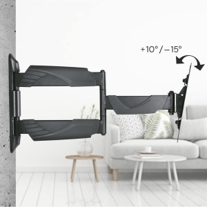 Suport de perete TV Hama, pliabil, extensibil (suport de perete TV 19-48 inch, VESA 75x75 pana la VESA 200x200, pana la 35 kg, 3 articulatii, cu dibluri Fischer si instructiuni de asamblare) negru - Img 6