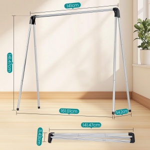 Suport de Uscare KINGRACK din Otel Inoxidabil, Faltabil, Capacitate 15 kg - Img 3