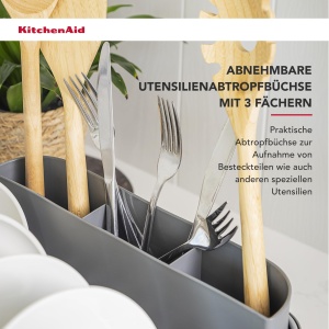 Suport de Uscare Vase KitchenAid, Compact, 9 Tavi, Gri - Img 4