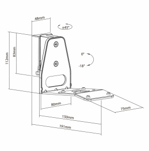 Suport difuzor NEDIS pentru Sonos ERA300, inclinare si rotire, 5 kg, alb - Img 5