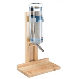 Suport Dozator Apa Ferplast pentru Sticle de Apa Iepure 300 cc si 600 cc Suport din lemn Cobai - Img 2