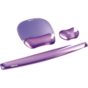 Suport ergonomic Fellowes Crystals Gel cu mousepad violet - Img 7