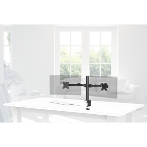 Suport Monitor Hama pentru 2 Monitoare 13 35 inch, Negru, Reglabil, 15 kg - Img 5