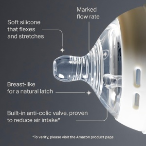 Suport pentru biberon Tommee Tippee Natural Start, 2 bucati, silicon moale, anti-colici - Img 4