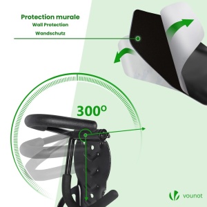 Suport pentru bicicleta VOUNOT, 4 suporturi, metal, negru, capacitate 30 kg - Img 6
