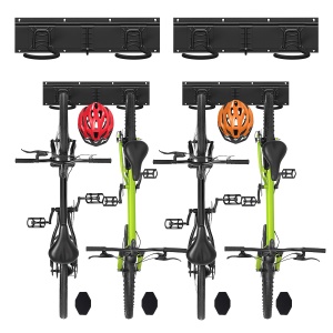 Suport pentru biciclete VOUNOT, metal, 4 biciclete 2 caschi, negru