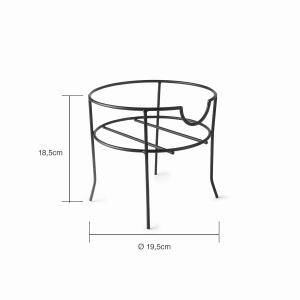 Suport pentru cani Lacor 61955, din otel, rezistent, 19,5 x 18,5 cm, mat negru - Img 2