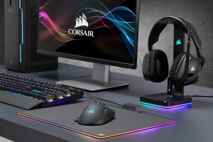 Suport pentru casti audio Corsair ST100 RGB, aluminiu, 2 porturi USB 3.1, negru - Img 7