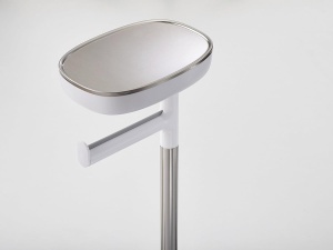 Suport pentru hartie igienica Joseph Joseph Easy Store cu perie WC flexibila, inox - Img 6