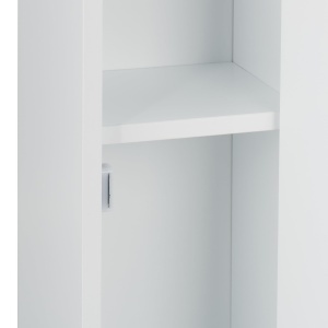 Suport pentru hartie igienica Relaxdays, albsilver, cu sertar, design modern - Img 9