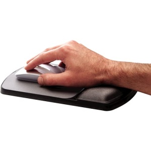 Suport pentru incheietura mainii reglabil pe inaltime Fellowes cu mouse pad din grafit - Img 5