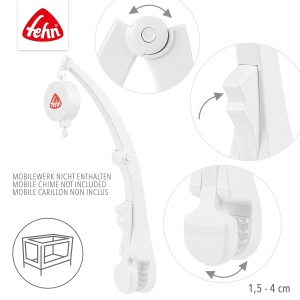 Suport pentru Mobile de Calatorie Fehn 249927, Alb, 41 cm - Img 3