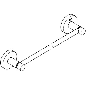 Suport pentru prosoape GROHE Start, 50 cm, montare fara gauri, din sticla - Img 4