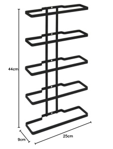 Suport pentru sticle Metaltex Wine-Wall Lava 5 sticle negru mat montare pe perete - Img 6