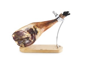 Suport pentru sunca IBILI, din otel inoxidabil si bambus, 48 x 18,5 cm - Img 2