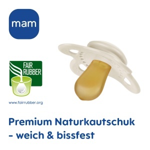 Suport pentru suzete MAM Original 0-6 luni din cauciuc natural 2 bucati - Img 6