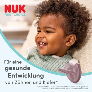 Suport pentru suzete NUK First Choice Soft 0-6 luni 100 silicon LilaRosie 2 bucati - Img 4