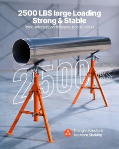 Suport pentru tevi VEVOR, capacitate 1134 kg, inaltime ajustabila 690-1320 mm - Img 2