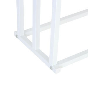 Suport prosoape Relaxdays, 3 stangi, metal, alb, 86 x 44 x 21 cm - Img 8