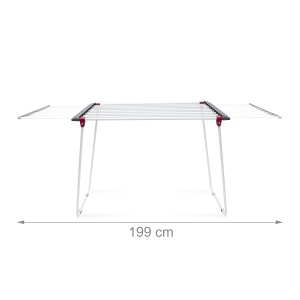 Suport rufe pliabil Relaxdays, 18.2 m, alb, din fier, dimensiuni 91 x 199 x 63 cm - Img 4