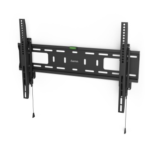 Suport TV de perete Hama, rigid, cu protectie antifurt (suport TV de perete 37-90 inch, VESA 100x100 pana la VESA 600x400, pana la 50kg, ideal pentru spatii publice, cu dibluri Fischer) negru