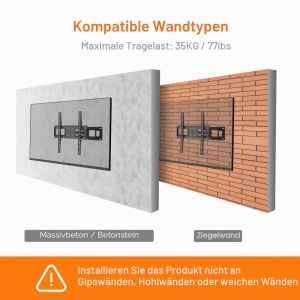 Suport TV GRIFEMA, 26-65 inch, rotativ, capacitate 35 kg - Img 5