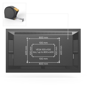 Suport TV Hama fix 46-100 inch ultraslim negru pana la 75 kg - Img 3