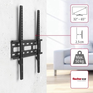 Suport TV Hama, fix, extra plat, 32-75 inch, capacitate 40kg - Img 2
