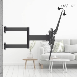 Suport TV Hama FULLMOTION Negru Schimbabil si Neigabil 19-46 inch VESA 200x200 - Img 4