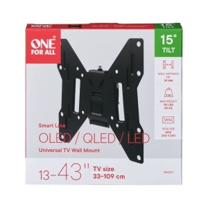 Suport TV Negru One for All WM2221, Neigabil, 13-43 inch, VESA 75x75-200x200 - Img 7