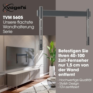 Suport TV Vogels Elite TVM 5605, pentru televizoare 40-100 inch, max. 100 kg, VESA 600x400 - Img 2