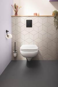Suport WC pentru hartie GROHE Start, mat, negru, montare fara gaurire - Img 2