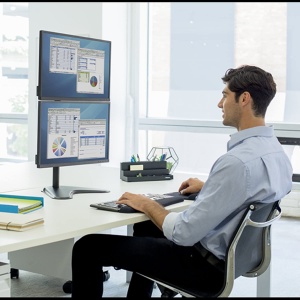 Support monitor dublu Fellowes Seasa, ajustabil, 32 inch, negru - Img 8
