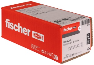 Surub de beton fischer UltraCut FBS II 8x55, 50 bucati, zincat, pentru interior