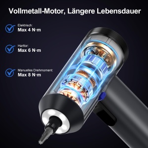 Surubelnita electrica HYCHIKA, 6 Nm, 2200 mAh, cu LED si set de accesorii - Img 2