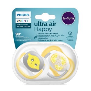 Suzeta Philips AVENT SCF08018 - 2 bucati, BPA-free, culori ZitroneOrange