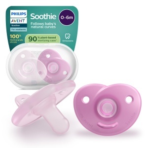 Suzeta Philips Avent Soothie SCF09927 Silicon Medical 0-6 Luni Set 2 Bucati cu Sterilizator