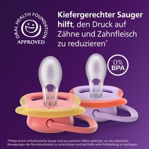 Suzete Philips Avent Ultra Air SCF34947 BPA Free pentru copii 18 luni set 2 bucati cu sterilizator - Img 3